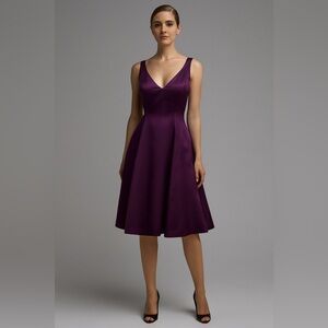 Ralph Lauren Collection Silk Cocktail Mini Dress Formal Fit & Flare 8 Party midi